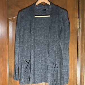 Eileen Fisher Gray Open Front Cardigan